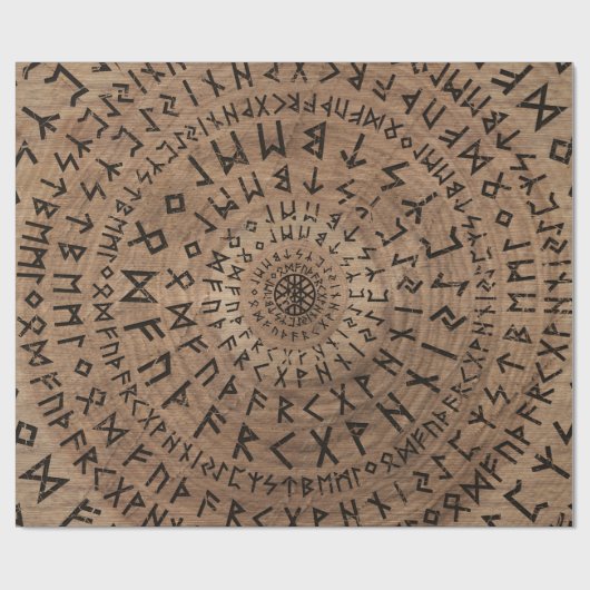 Oudere Futhark Circular Composition Cadeaupapier (Vlak)