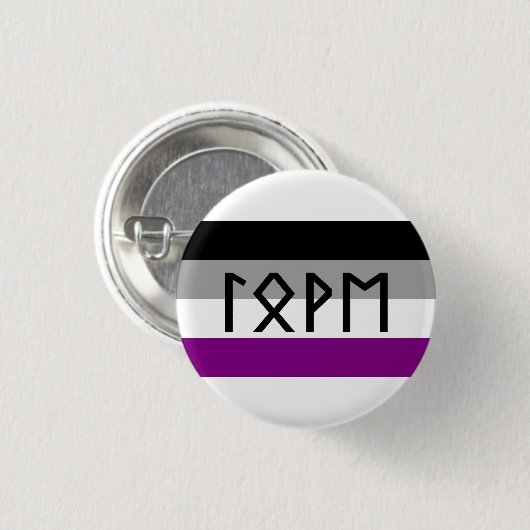 Oudere Futhark Liefde Ace Vlag Ronde Button 3,2 Cm (Voorkant /achterkant)