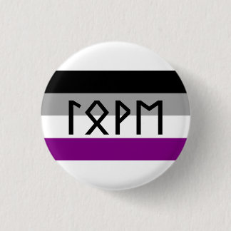 Oudere Futhark Liefde Ace Vlag Ronde Button 3,2 Cm