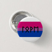 Oudere Futhark Liefde Bi vlag Ronde Button 3,2 Cm (Voorkant /achterkant)