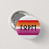 Oudere Futhark Liefde Lesbische vlag Ronde Button 3,2 Cm (Voorkant /achterkant)