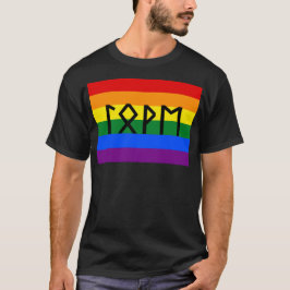 Oudere Futhark Liefde Pride Vlag T-shirt