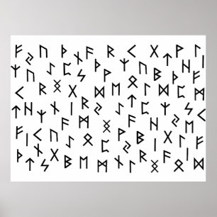Oudere futhark-runen poster