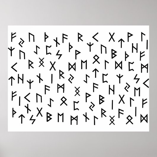 Oudere futhark-runen poster (Voorkant)