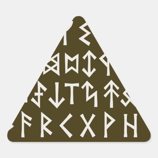 Oudere Futhark Runen Sticker (Voorkant)