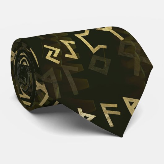 Oudere Futhark Spiral Art Stropdas (Opgerold)