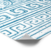 Oudere geschiedenis aangepast Birthday party blue Poster (Hoek)