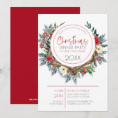 Oudere geweien met kerstbloemen feestdagenkaart (Voorkant / Achterkant)