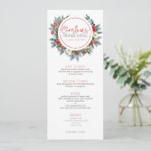 Oudere geweien met kerstbloemen kaart (Staand voorkant)