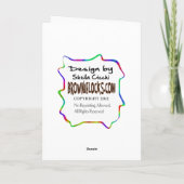 Oudere ham op het eiland met Rig Wenskaart Kaart (Achterkant)