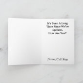 Oudere ham op het eiland met Rig Wenskaart Kaart (Binnen)