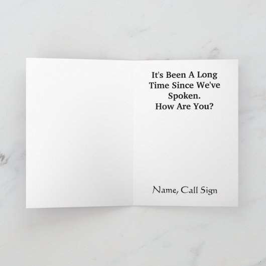 Oudere ham op het eiland met Rig Wenskaart Kaart (Binnen)