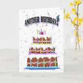 Oudere Humor krijgen op de Birthday Cake Kaart (Gele Bloem)