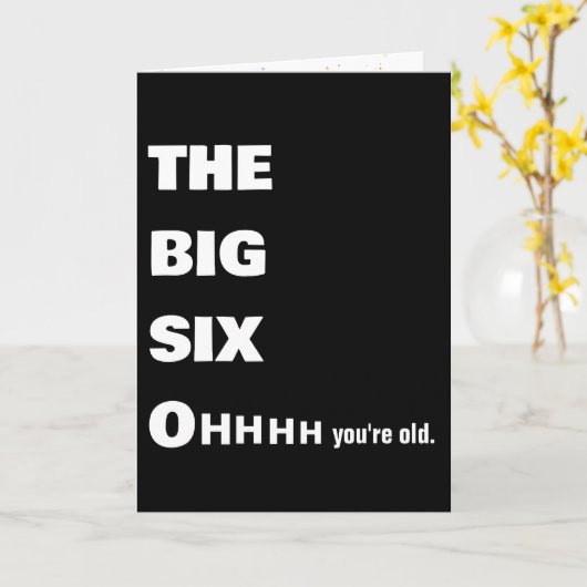 Oudere Humor van 60 jaar Kaart (Gele Bloem)