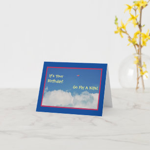 "OUDERE HUMOR, VLIEG EEN KITE" KAART