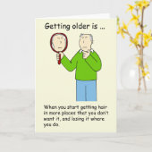 Oudere Humor voor hem, ongewenst haar. Kaart (Gele Bloem)