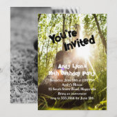 Oudere jongens Birthday Party Guitar Invitation Kaart (Voorkant / Achterkant)