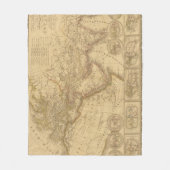 Oudere kaart fleece deken (Voorkant)