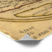 Oudere kaart van de wereld - onbekende datum poster (Hoek)