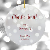 Oudere Kerst Elf Keramisch Ornament