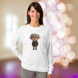 Oudere Kerst Elf Vrouwen T-shirt