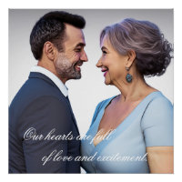 Oudere Koppel Romantische Oprechte Foto's Verliefd