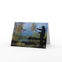 Oudere man vist vervroegd pensioen wenskaart