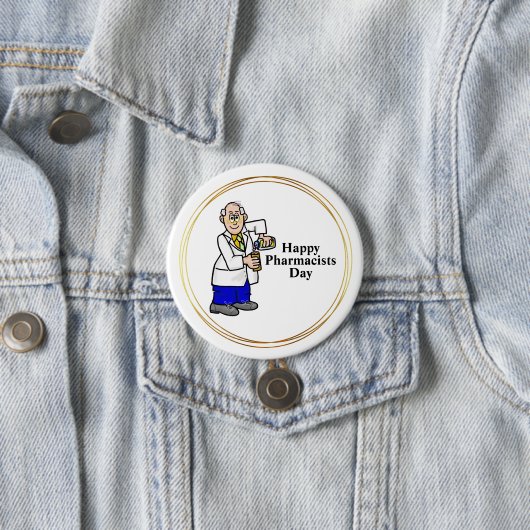 Oudere mannelijke apotheker Button (In situ)
