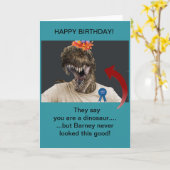 Oudere Mannen Verjaardag Wenskaart Kaart (Gele Bloem)