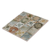 Oudere Marokkaanse patchwork –  multitone Tegeltje (Zijkant)