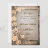 oudere mooie trouwjubileum uitnodigingen (Voorkant)