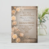 oudere mooie trouwjubileum uitnodigingen (Staand voorkant)