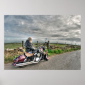 Oudere motorfiets, Amerikaans gemaakt Poster (Voorkant)