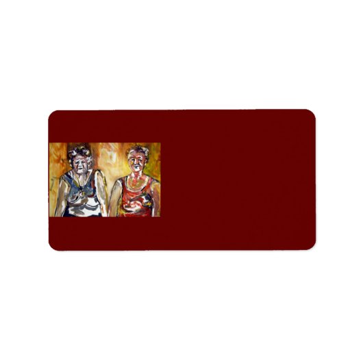 Oudere oudere dames Adres label (Voorkant)