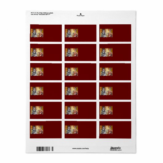 Oudere oudere dames Adres label (Full Sheet)