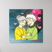 Oudere paar kunst verpakt canvas (Voorkant)
