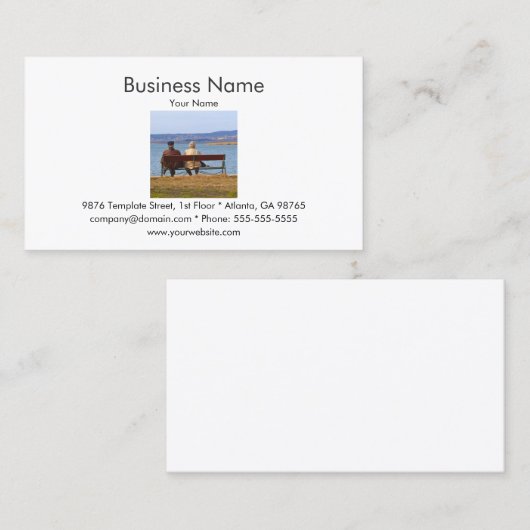 Oudere paar visitekaartje template (Voorkant / Achterkant)