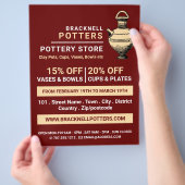 Oudere potten, pottenwinkel, potten Adverteren Flyer (Hand)