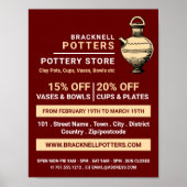 Oudere potten, pottenwinkel, potten Adverteren Poster (Voorkant)