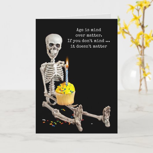 Oudere skeletenkoek kaart (Gele Bloem)