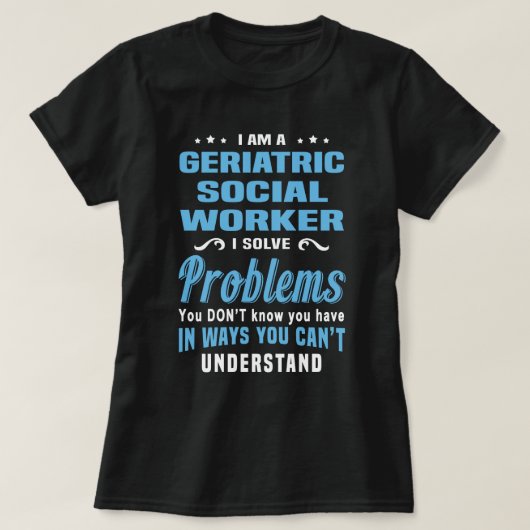 Oudere sociale assistent t-shirt (Design voorkant)