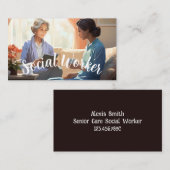 Oudere sociale assistent visitekaartje (Voorkant / Achterkant)