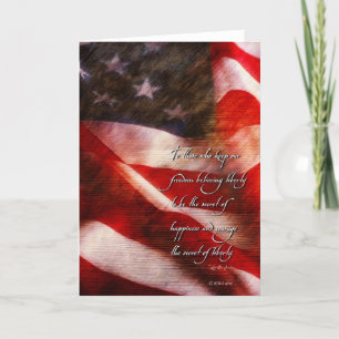 Oudere  stijl Amerikaanse FLag Patriottische Kaart