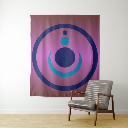 Oudere symbolen Alien Crop Circle Tapestry Wandkleed (In situ)