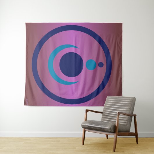 Oudere symbolen Alien Crop Circle Tapestry Wandkleed (In Situ (horizontaal))
