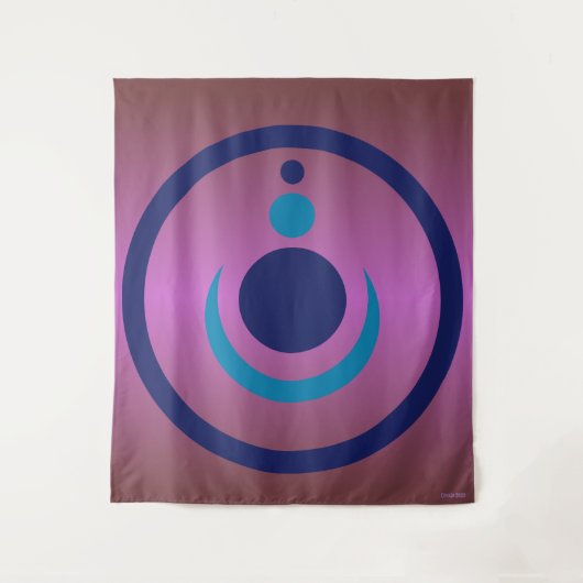 Oudere symbolen Alien Crop Circle Tapestry Wandkleed (Voorkant)