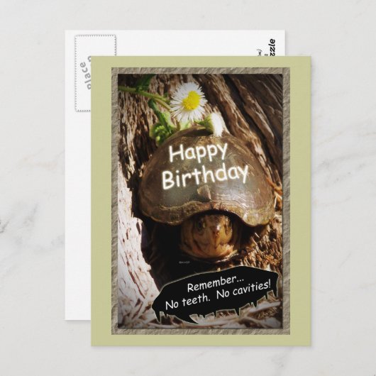 Oudere verjaardag briefkaart (Voorkant / Achterkant)