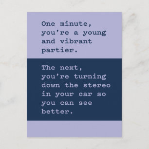 Oudere verjaardag: muziek uitschakelen om te zien briefkaart