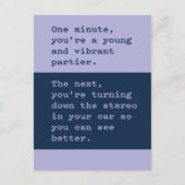 Oudere verjaardag: muziek uitschakelen om te zien briefkaart (Voorkant)