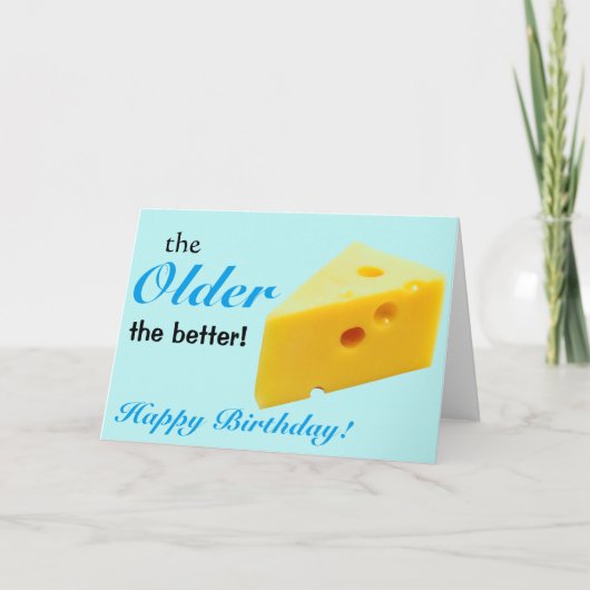 Oudere verjaardagskaart krijgen kaart (Voorkant)